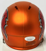 Warren Sapp Autographed Bucs W/ HOF Blaze Speed Mini Helmet - JSA *Black