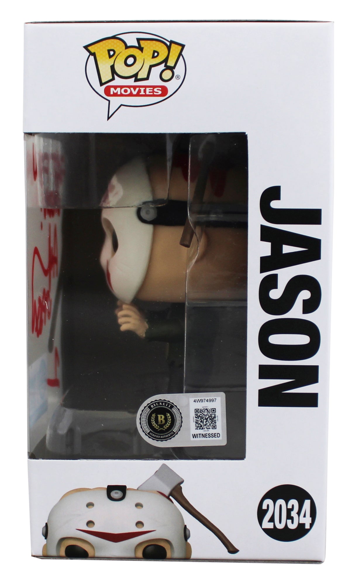 Ari Lehman "2x Insc" Signed Jason #2034 Funko Pop Figure w/ Red Sig BAS Witness