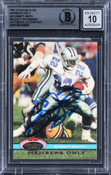 Emmitt Smith Signed 1991 Stadium Club Members Only #36 Card Auto 10! BAS Slabbed