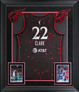 Fever Caitlin Clark Authentic Signed Black & Red Nike Framed Jersey BAS LOA