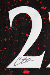 Fever Caitlin Clark Authentic Signed Black & Red Nike Framed Jersey BAS LOA