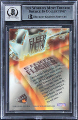 Emmitt Smith Signed 1995 Metal Silver Flashers #42 Card Auto GM 10! BAS Slabbed