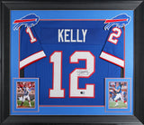 Jim Kelly Authentic Signed Blue Pro Style Framed Jersey BAS Witnessed