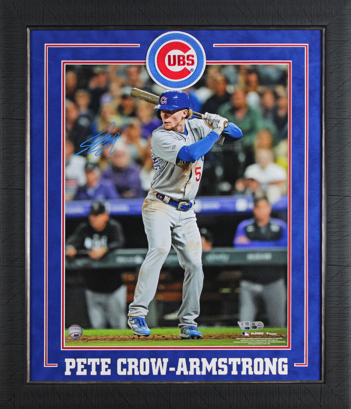 Cubs Pete Crow-Armstrong Signed 16x20 Framed Vertical Batting Photo Fanatics