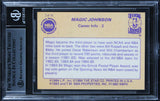 Lakers Magic Johnson Authentic 1986 Star #7 Card Autographed BAS Slabbed