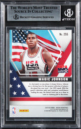 Lakers Magic Johnson Authentic Signed 2019 Panini Mosaic #255 Card BAS Slabbed