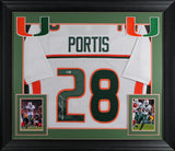 Miami Clinton Portis Authentic Signed White Pro Style Framed Jersey BAS Witness