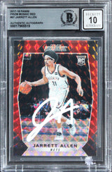 Nets Jarrett Allen Signed 2017 Panini Prizm MR #67 Rookie Card Auto 10! BAS Slab