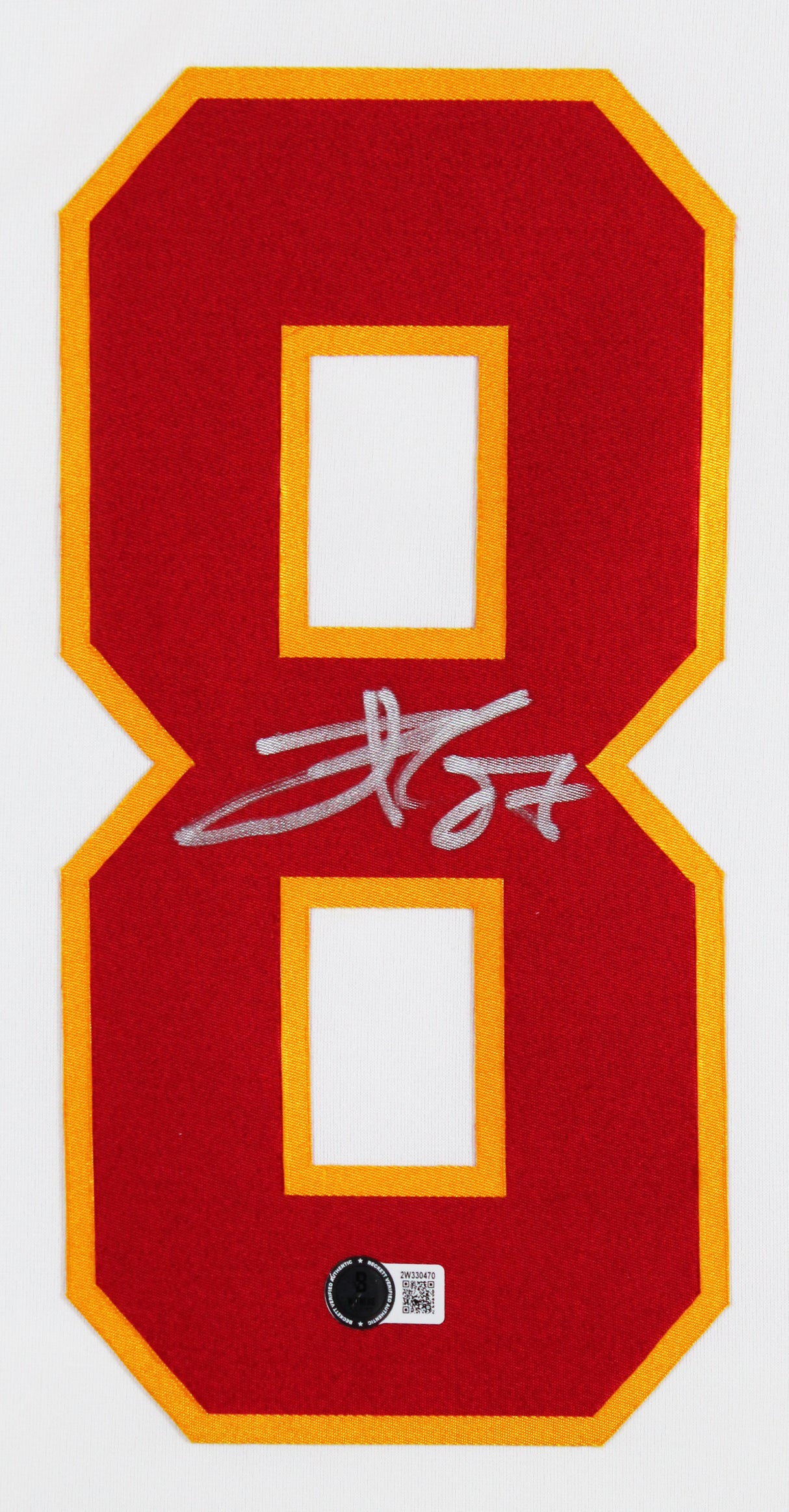 Chiefs Travis Kelce Signed White Nike Limited Framed Jersey BAS Witnessed