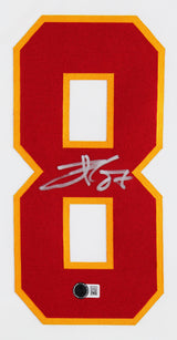 Chiefs Travis Kelce Signed White Nike Limited Framed Jersey BAS Witnessed