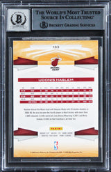 Heat Udonis Haslem Signed 2009 Panini #133 Card Auto Graded 10! BAS Slabbed