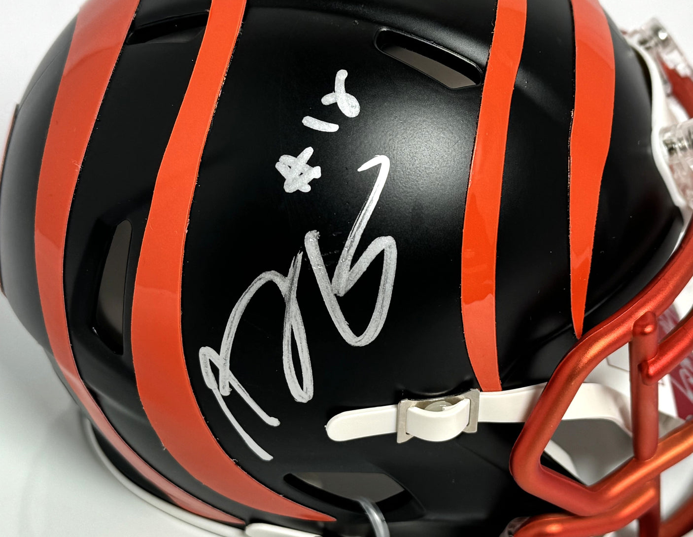 AJ Green Autographed Bengals Blaze Speed Mini Helmet - JSA