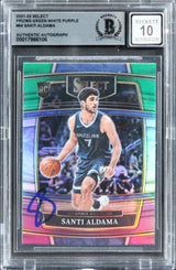 Grizzlies Santi Aldama Signed 2021 Select GWP #64 Rookie Card Auto 10! BAS Slab