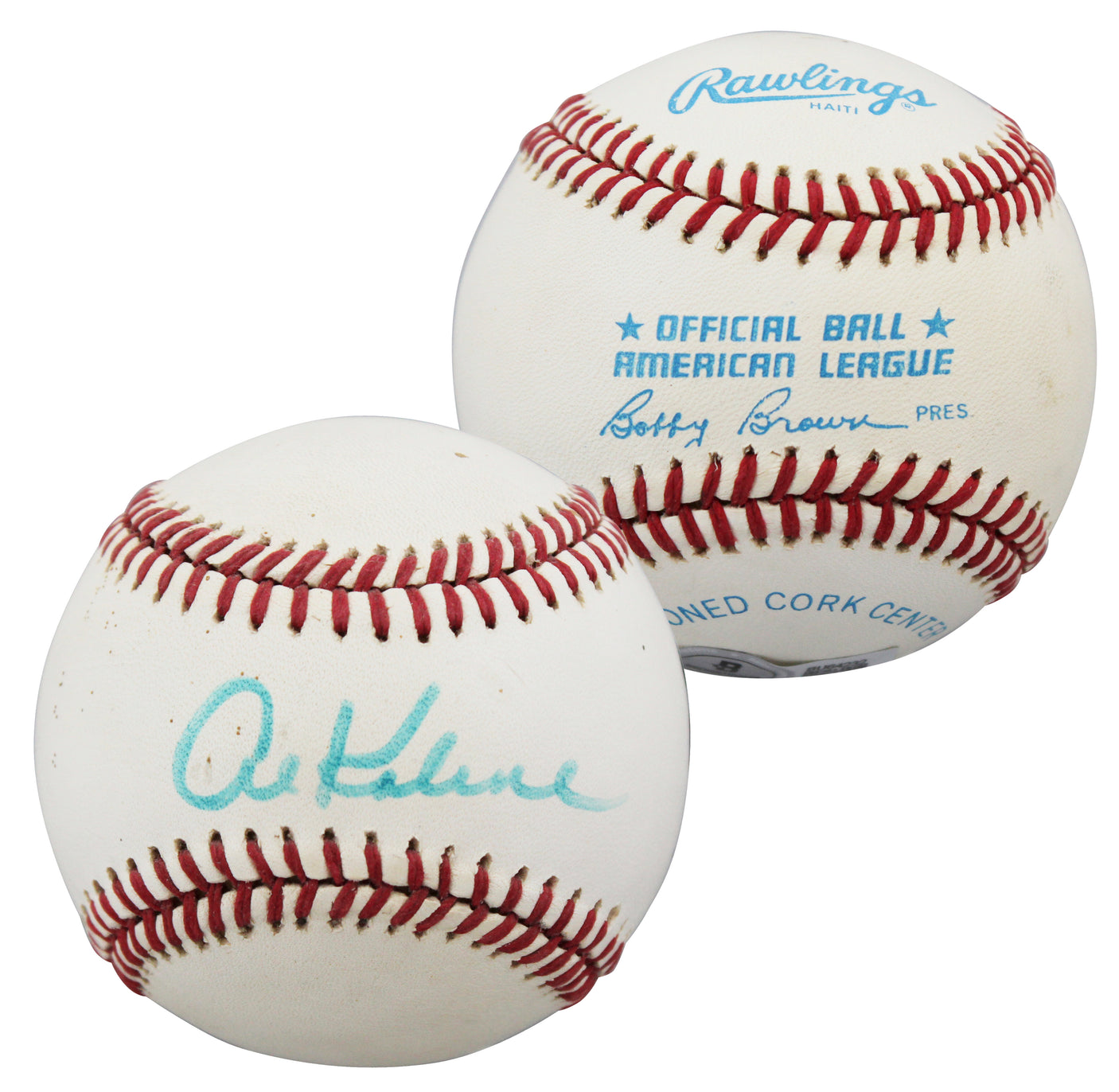 Tigers Al Kaline Authentic Signed Bobby Brown OAL Baseball BAS #BU64232