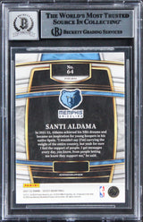 Grizzlies Santi Aldama Signed 2021 Select GWP #64 Rookie Card Auto 10! BAS Slab