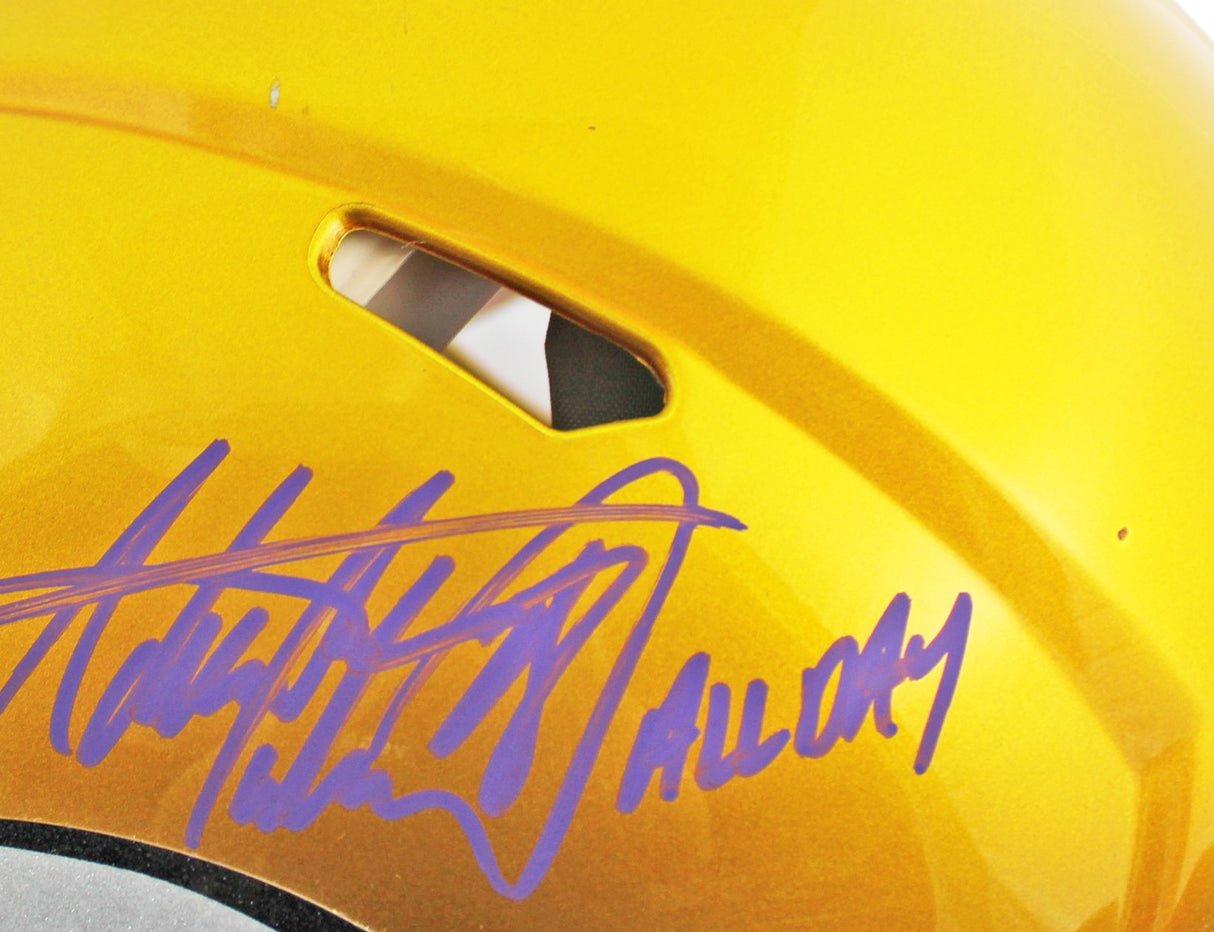 Vikings Adrian Peterson "All Day" Signed F/S Speed Proline Helmet BAS W #WS10355