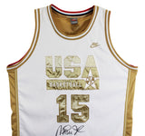 Magic Johnson "92 Gold" Signed White & Gold Nike Team USA Jersey BAS W #5W006547