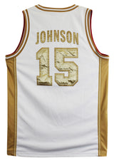 Magic Johnson "92 Gold" Signed White & Gold Nike Team USA Jersey BAS W #5W006548