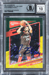 Blazers Norman Powell Signed 2021 Donruss Holo G&YL #102 Card Auto 10! BAS Slab