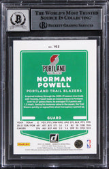 Blazers Norman Powell Signed 2021 Donruss Holo G&YL #102 Card Auto 10! BAS Slab
