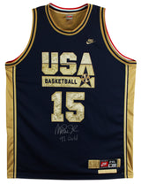Magic Johnson "92 Gold" Signed Navy & Gold Nike Team USA Jersey BAS W #5W006545