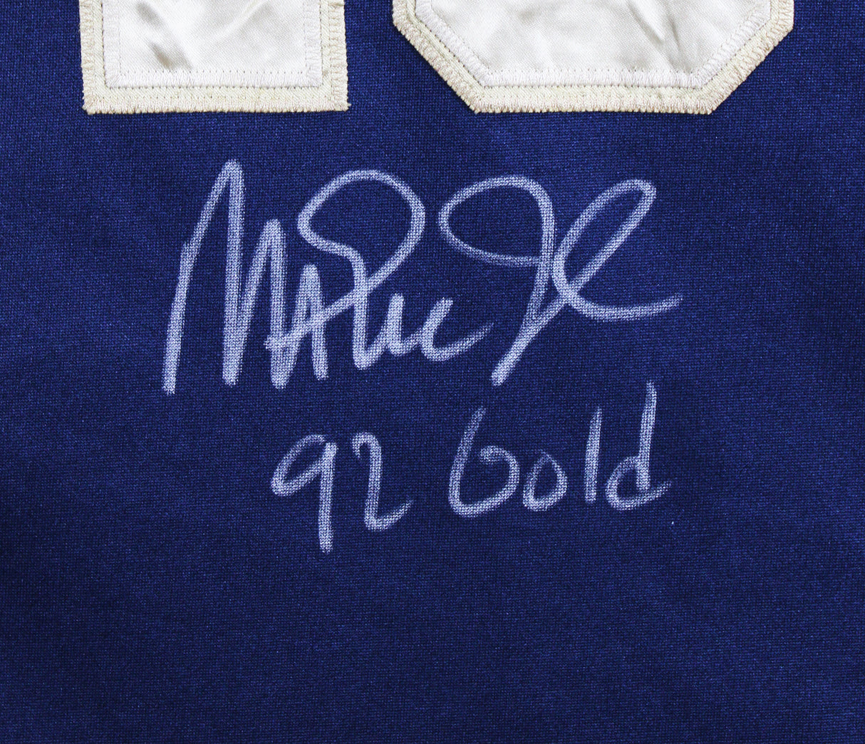 Magic Johnson "92 Gold" Signed Navy & Gold Nike Team USA Jersey BAS W #5W006545