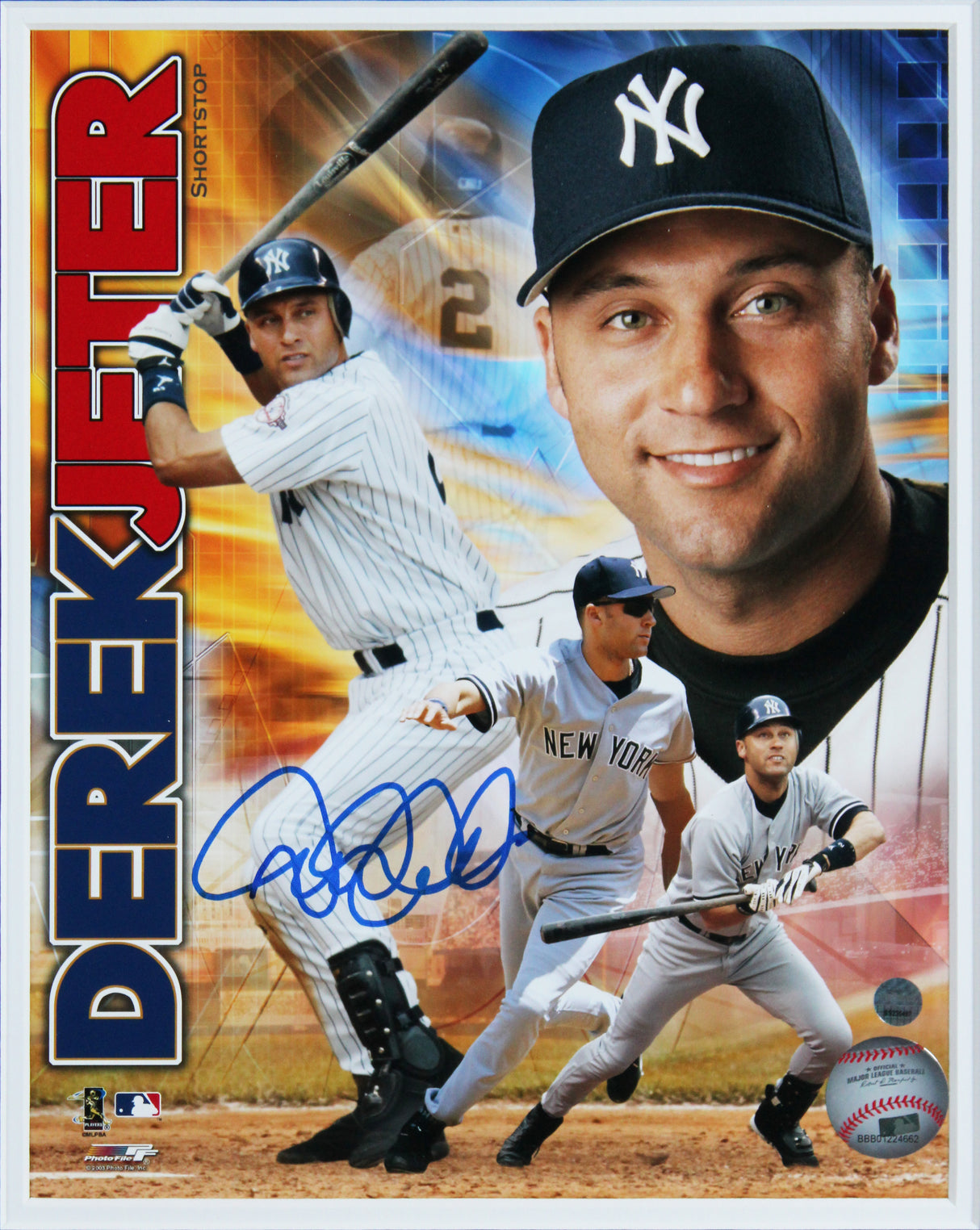 Yankees Derek Jeter Authentic Signed 8x10 Framed Photo Steiner #SS236497