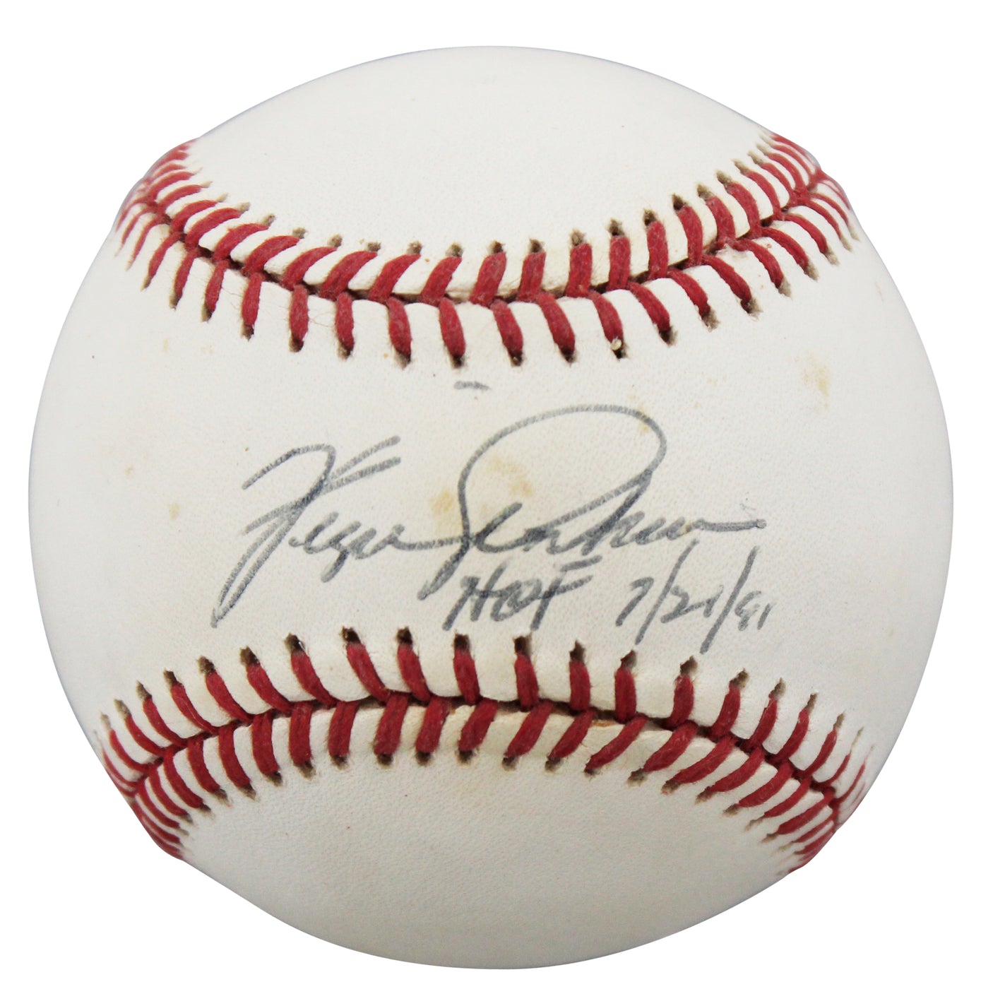 Cubs Fergie Jenkins "HOF 7/21/81" Signed William White ONL Baseball BAS #BU64230