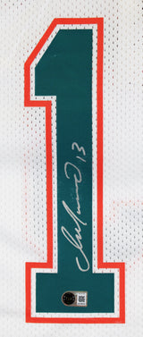 Dolphins Dan Marino Signed White 1990 TB M&N Authentic Jersey BAS #BY031302