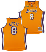 Lakers Kobe Bryant Signed Yellow M&N 2000-01 HWC Authentic Jersey PSA #B11730