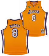 Lakers Kobe Bryant Signed Yellow M&N 2000-01 HWC Authentic Jersey PSA #B11730