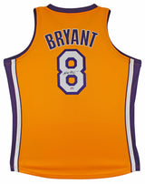 Lakers Kobe Bryant Signed Yellow M&N 2000-01 HWC Authentic Jersey PSA #B11730