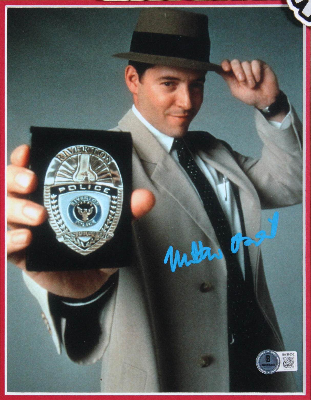 Matthew Broderick Inspector Gadget Signed 8x10 Framed Photo BAS #BW96658