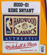 Lakers Kobe Bryant Signed Yellow M&N 2000-01 HWC Authentic Jersey PSA #B11730