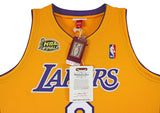 Lakers Kobe Bryant Signed Yellow M&N 2000-01 HWC Authentic Jersey PSA #B11733