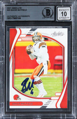 Browns Baker Mayfield Signed 2021 Absolute #45 Card Auto Graded 10! BAS Slabbed