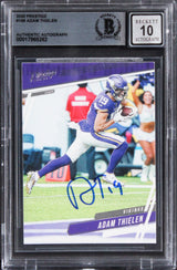 Vikings Adam Thielen Signed 2020 Prestige #198 Card Auto Graded 10! BAS Slabbed