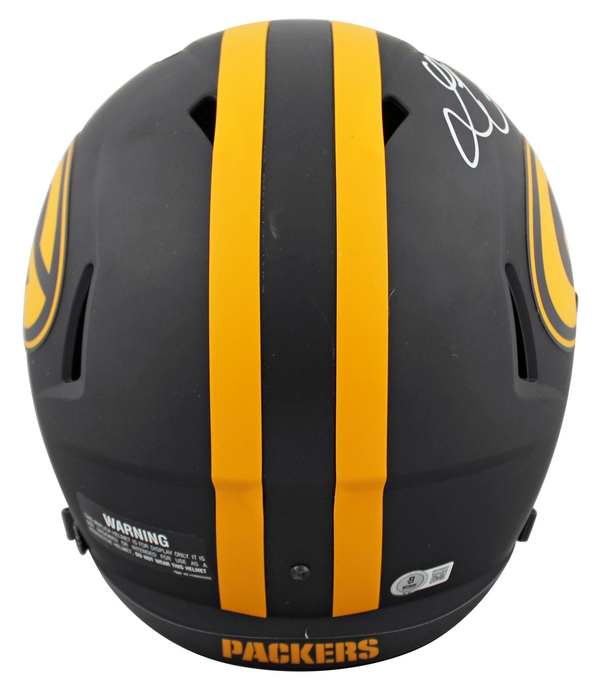 Packers Lukas Van Ness Signed Eclipse Full Size Speed Rep Helmet BAS Witnessed