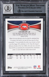 Broncos Von Miller Signed 2012 Topps #325 Card Auto Graded Mint 10! BAS Slabbed