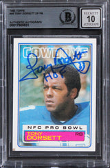 Cowboys Tony Dorsett "HOF" Signed 1983 Topps #46 Card Auto Grade 10! BAS Slabbed