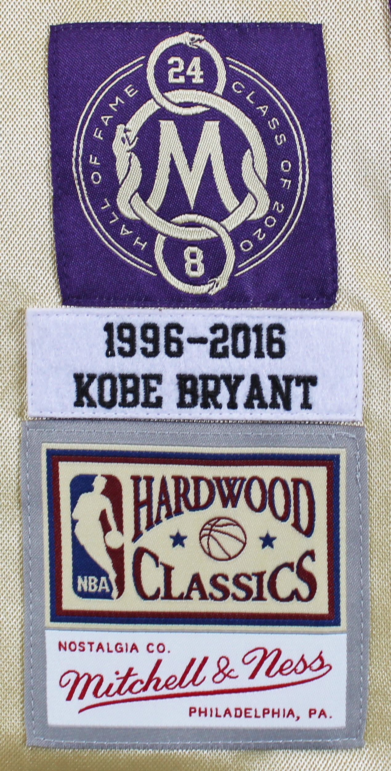 Lakers Kobe Bryant Signed M&N 1996-16 Black Mamba HOF HWC Jersey PSA/DNA #B11731