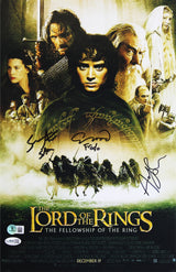 The Lord of the Rings (3) Wood, Astin & Serkis Signed 11x17 Photo BAS #BV98762