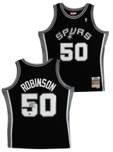 Spurs David Robinson Signed Black 1998-99 M&N Swingman HWC Jersey Fanatics