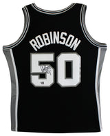 Spurs David Robinson Signed Black 1998-99 M&N Swingman HWC Jersey Fanatics