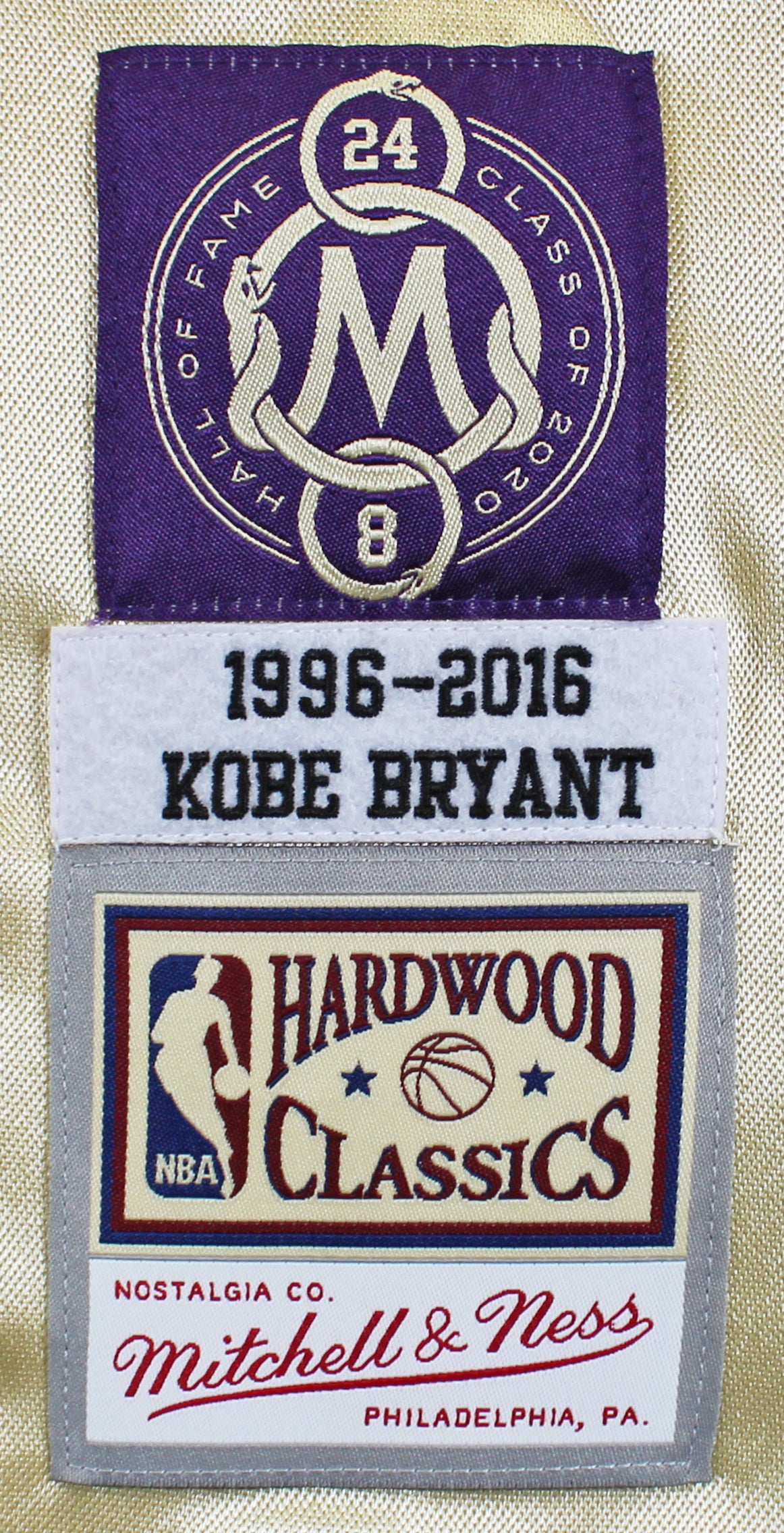 Lakers Kobe Bryant Signed M&N 1996-16 Black Mamba HOF HWC Jersey PSA/DNA #B13538