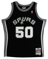 Spurs David Robinson Signed Black 1998-99 M&N Swingman HWC Jersey Fanatics
