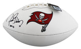 Buccaneers Ronde Barber "HOF 23" Signed White Panel Football W/ Case BAS Witness