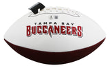 Buccaneers Ronde Barber "HOF 23" Signed White Panel Logo Football BAS Witnessed