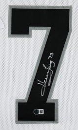 Howie Long Authentic Signed White Pro Style Framed Jersey BAS Witnessed