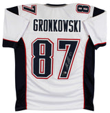 Rob Gronkowski Authentic Signed White Pro Style Jersey Autographed BAS Witnessed